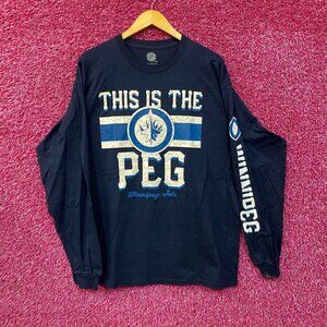 NHL Winnipeg Jets "The Peg" Long Sleeve Blue T-Shirt XL
